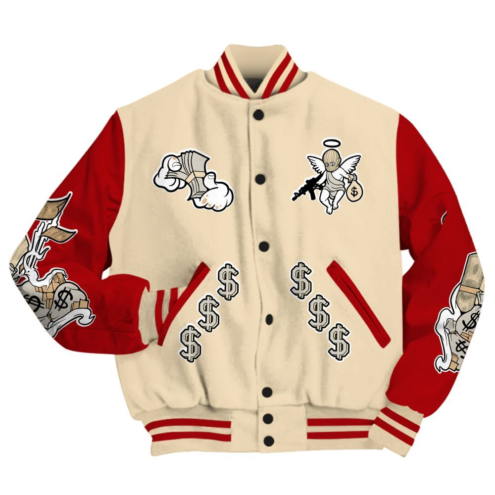 Varsity Jacket To Match Dunk Low Strawberry Waffle - Ones Move In Silence Graphic All Over Print