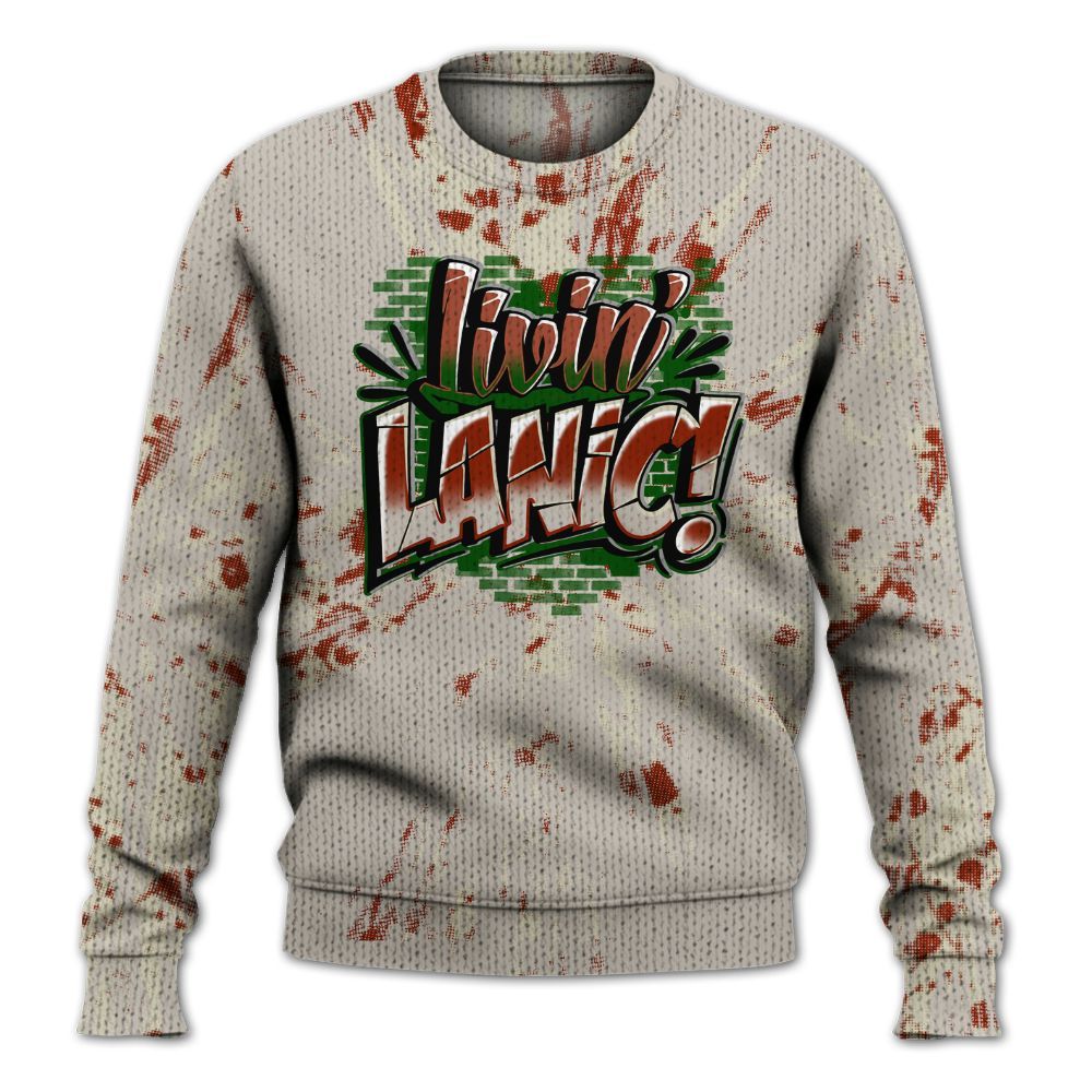 Knitted Sweater To Match El Grito 5s - Living Large Graphic Luxury