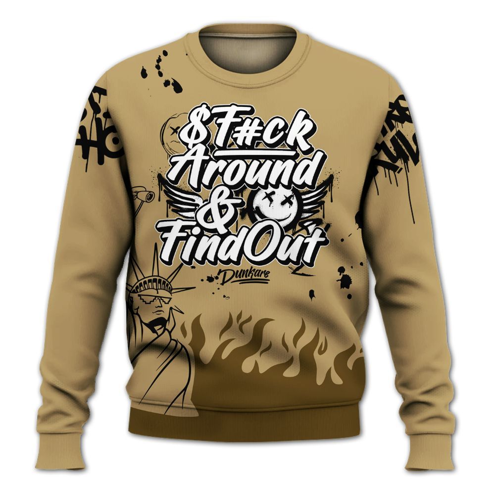 Sweatshirt To Match Black LD 1000 - Graphic Fck Around Find Out All Over Print