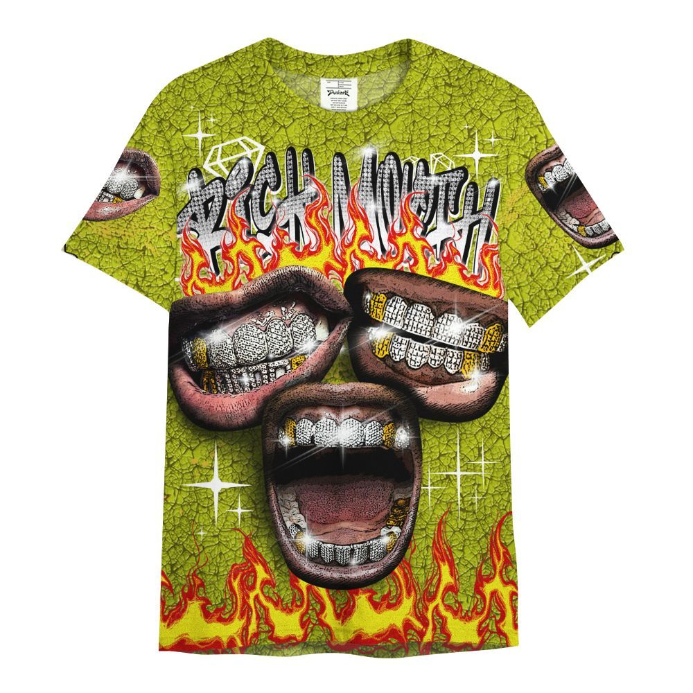 Shirt To Match Dunk Low QS Halloween Skull - Rich Mouth Fire Rap Retro 90s All Over Print
