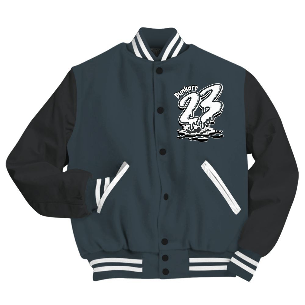 Varsity Jacket To Match Air Max Sunder Gore Tex Black - Custom Name 23 Drip All Over Print