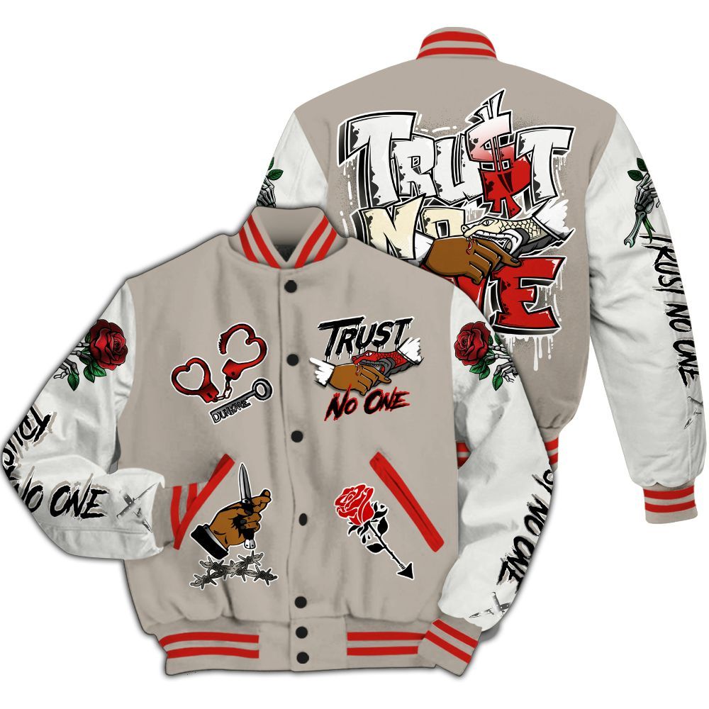 Varsity Jacket To Match Low OG Phantom 1s - Trust No One Dripping All Over Print