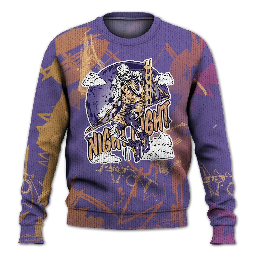 Knitted Sweater To Match Book Sunset 1s - Seeya Skeleton Messyz