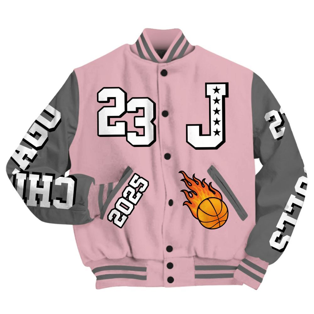 Varsity Jacket To Match Air Max DN Pink Foam - Chicago 23 Basketball All Over Print