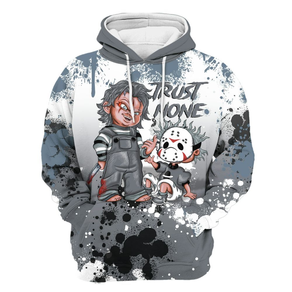 Hoodie To Match Air Max DN Silver Bullet - Trust No One Scary All Over Print