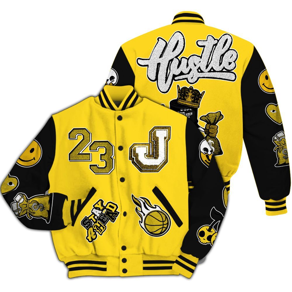 Varsity Jacket To Match Retro Thunder 4s - Hustles Money Number 23 All Over Print