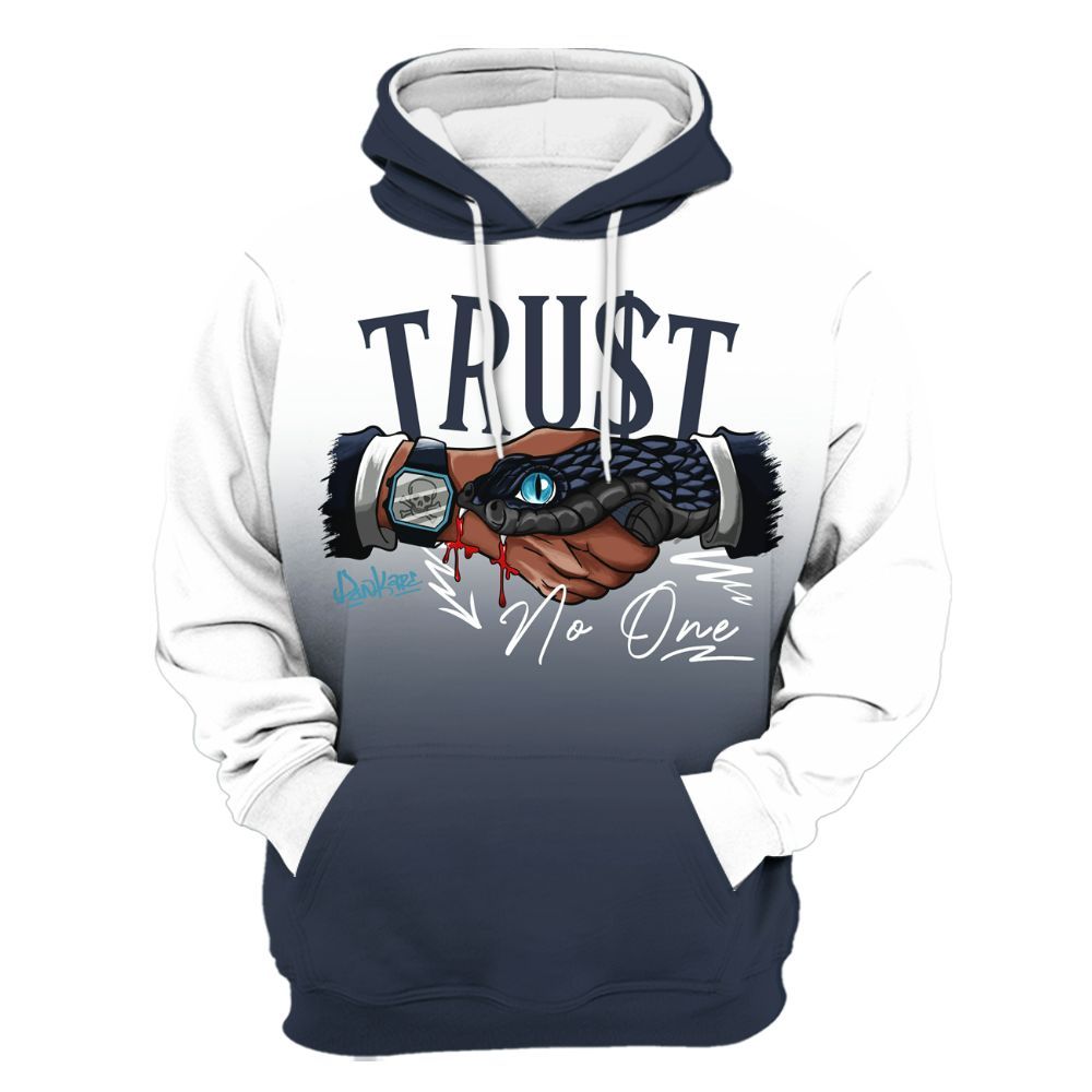Hoodie To Match Retro Obsidian 13s - Snake Trust No One Drip All Over Print