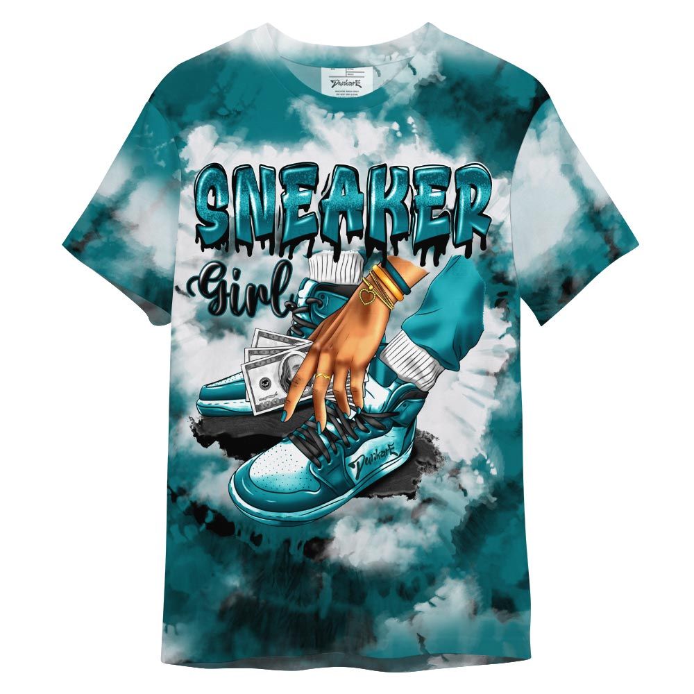 Shirt To Match Shirt Streetwear SNEAKER Girl Money Drip Tie Dye, Oxidized Green 4s T-- To Match Sneaker Oxidized Green 4s Graphic Tee NCT