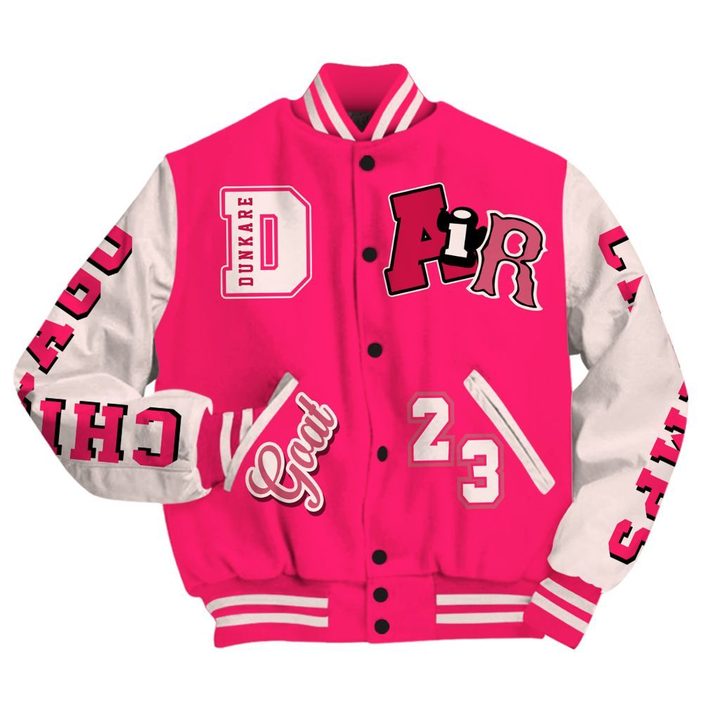 Varsity Jacket To Match A'One Pink Aura - AIR Number 23 GOAT All Over Print