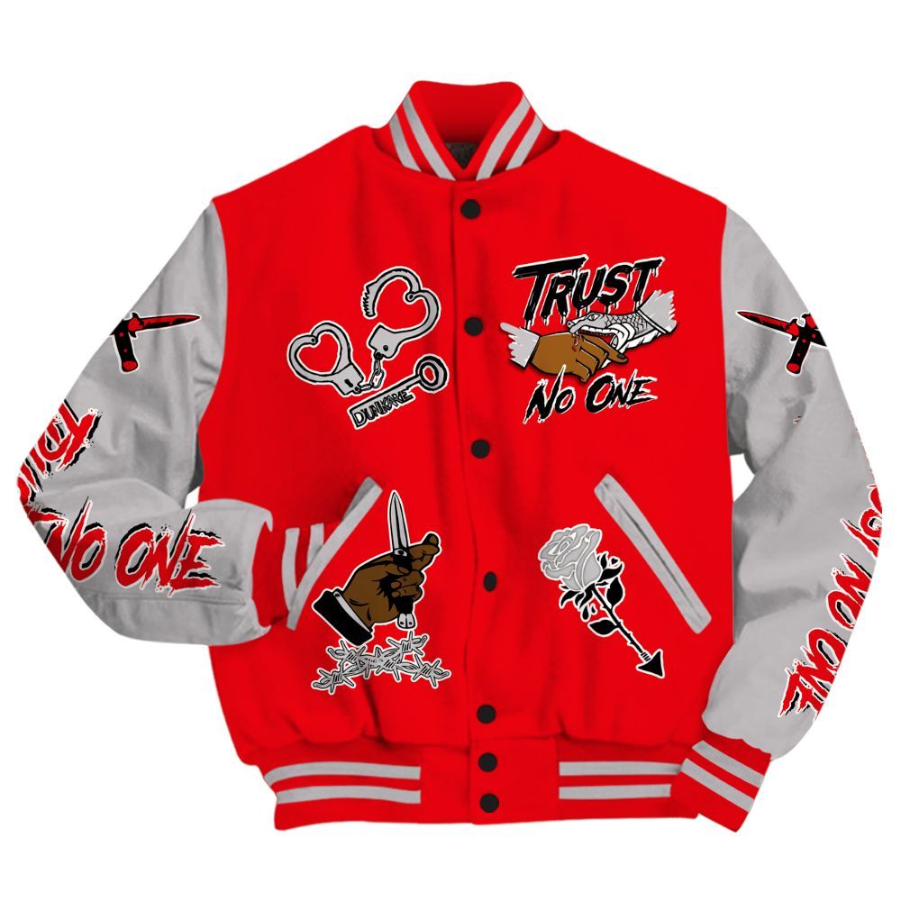 Varsity Jacket To Match Air Max 1 Low Poly - Trust No One Dripping All Over Print