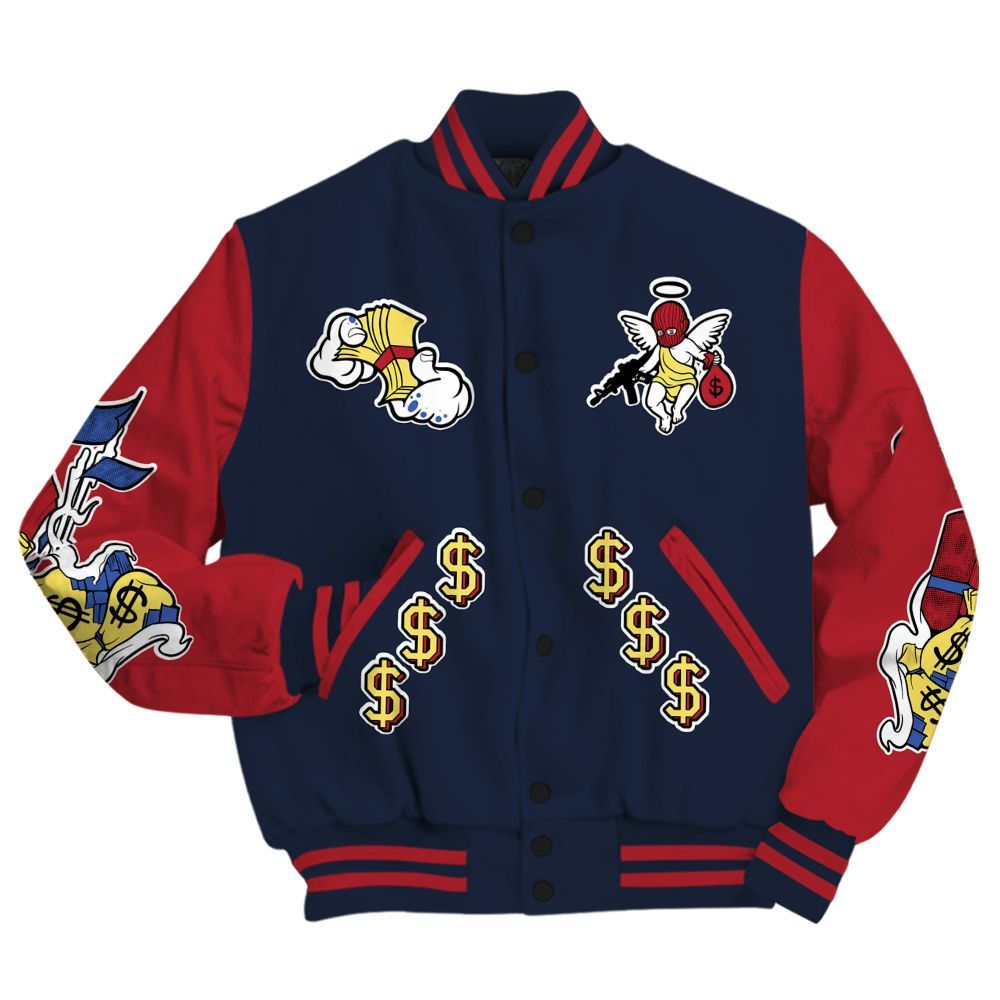 Varsity Jacket To Match Dunk Low COJP What The 2024 - Ones Move In Silence Graphic All Over Print