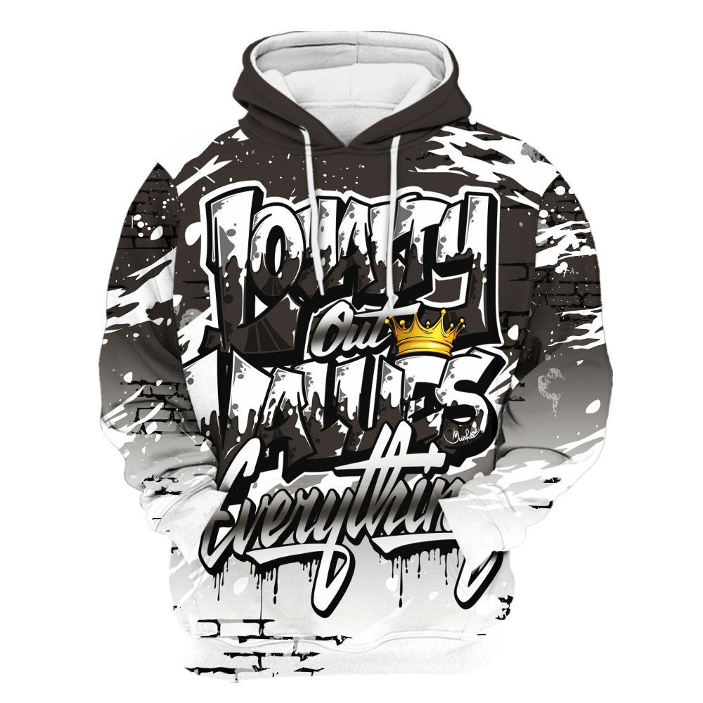 Hoodie To Match Baroque Brown 12s - Values Of Loyalty Drip All Over Print