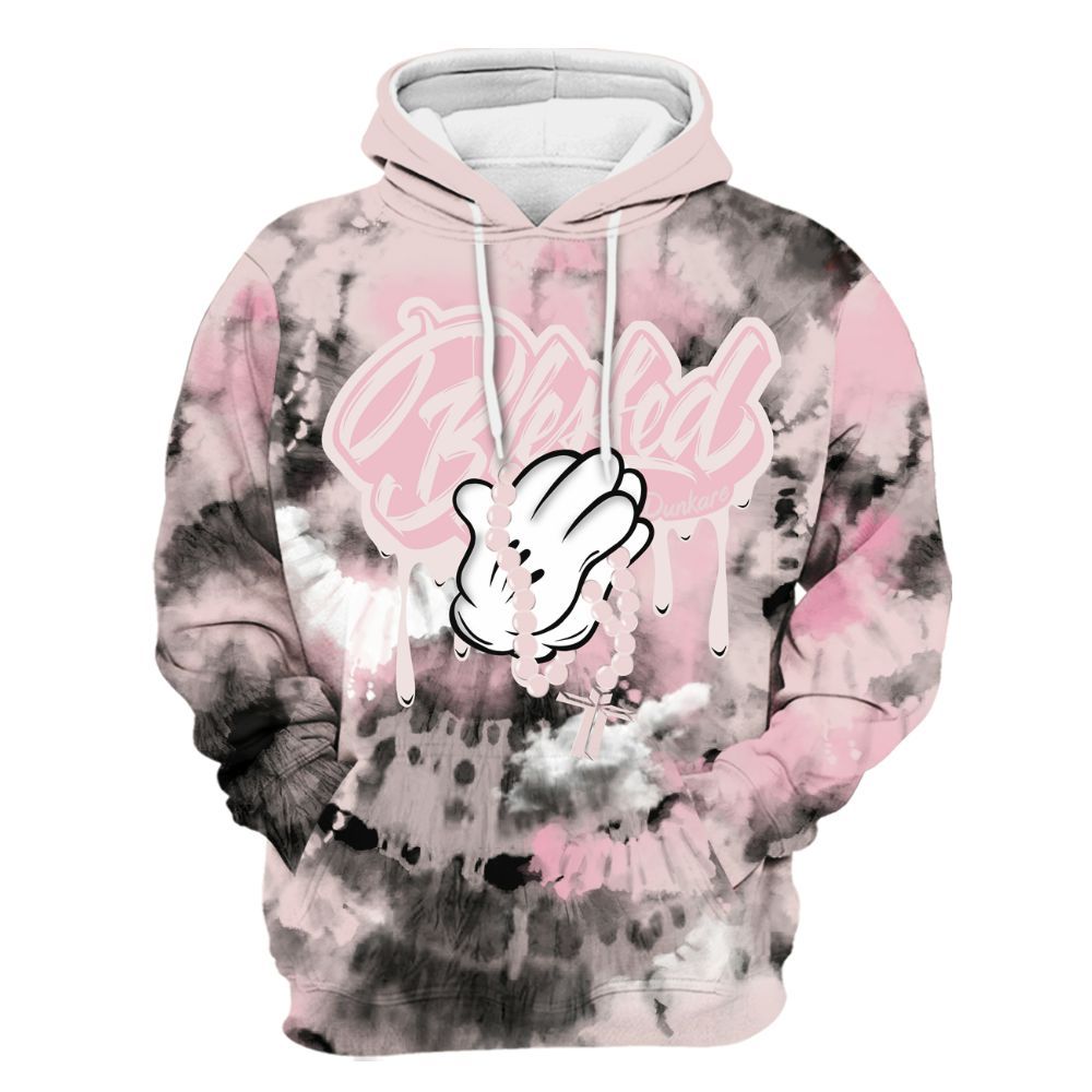 Hoodie To Match Dunk Low KD 17 Aunt Pearl - God Blessed Tie Dye All Over Print