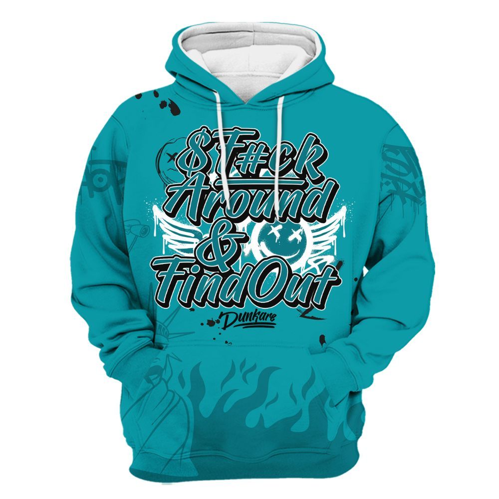 Hoodie To Match Air Griffey Max Aquamarine 1s - Graphic Fck Around Find Out All Over Print