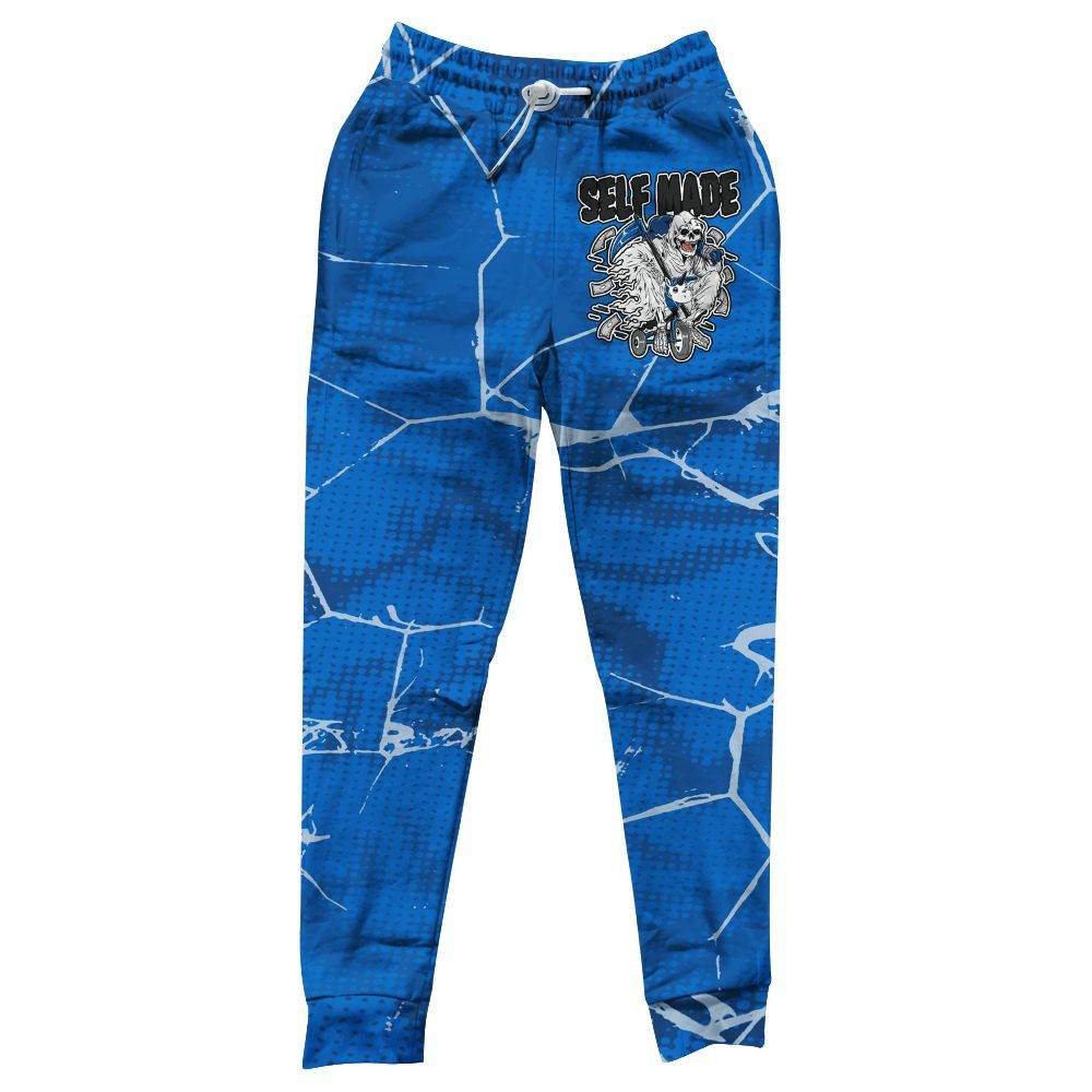 Sweatpant To Match Blueberry 12s - Self Make Skeleton Crack All Over Print
