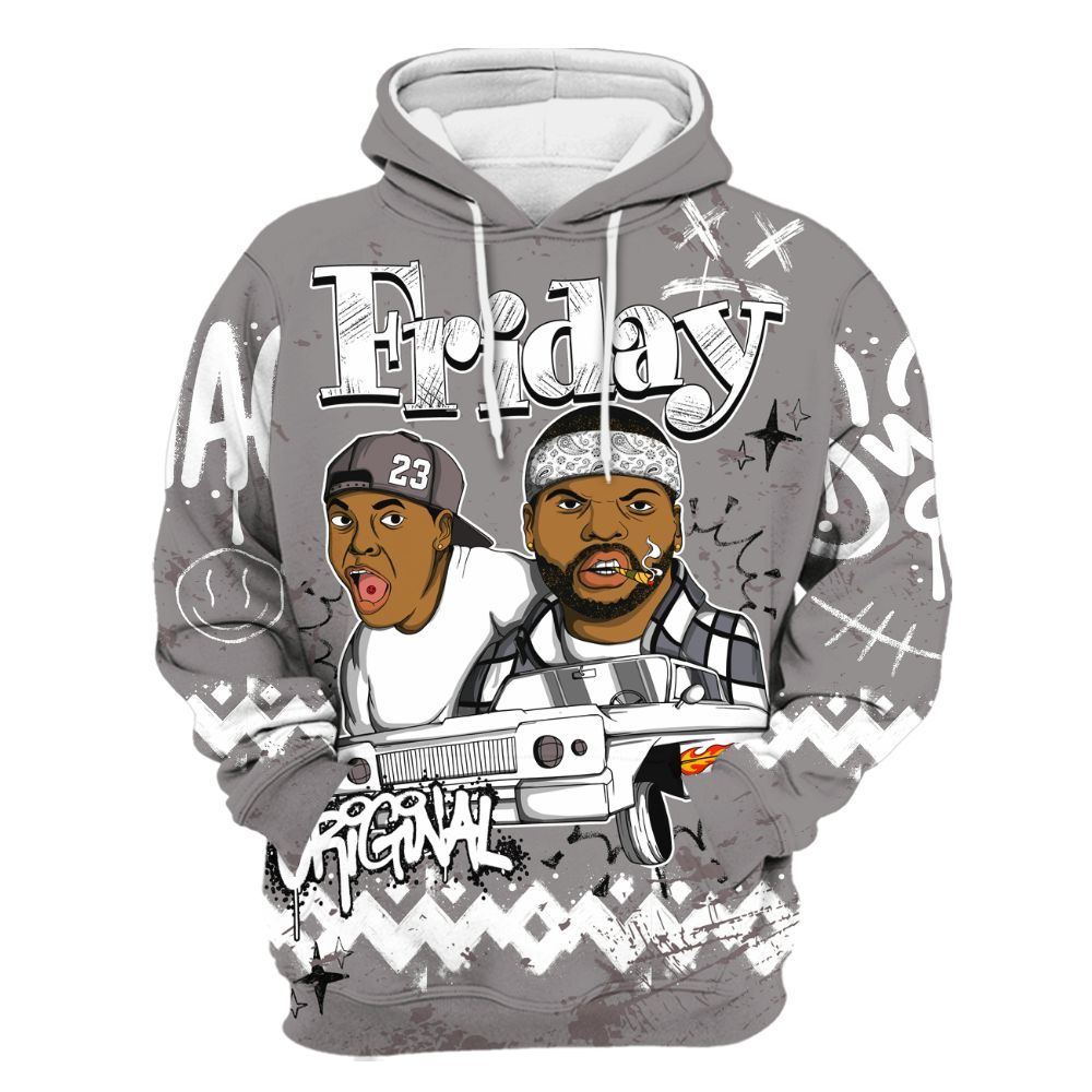 Hoodie To Match Cool Grey 11s - Friday Sneaker Crayon All Over Print