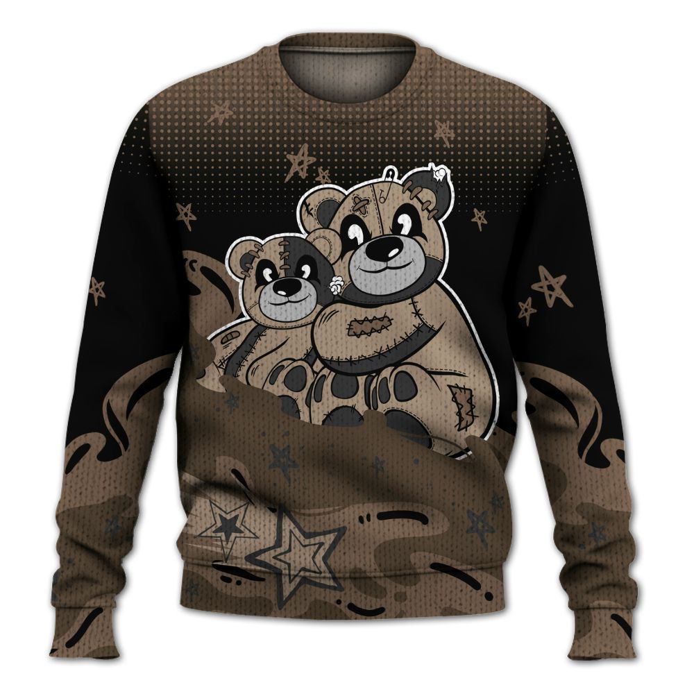 Knitted Sweater To Match Dark Mocha Jack - Sincere Fondness Bear Stars