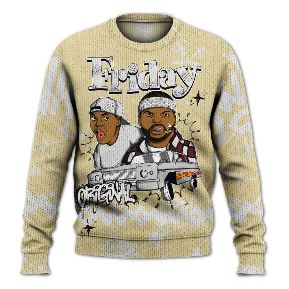 Knitted Sweater To Match Women Phantom 12s - Friday Sneaker Crayon