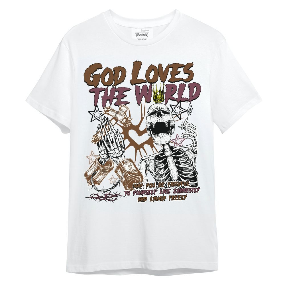 Shirt To Match Archaeo Brown 3s - God Loves The World Unisex Shirt