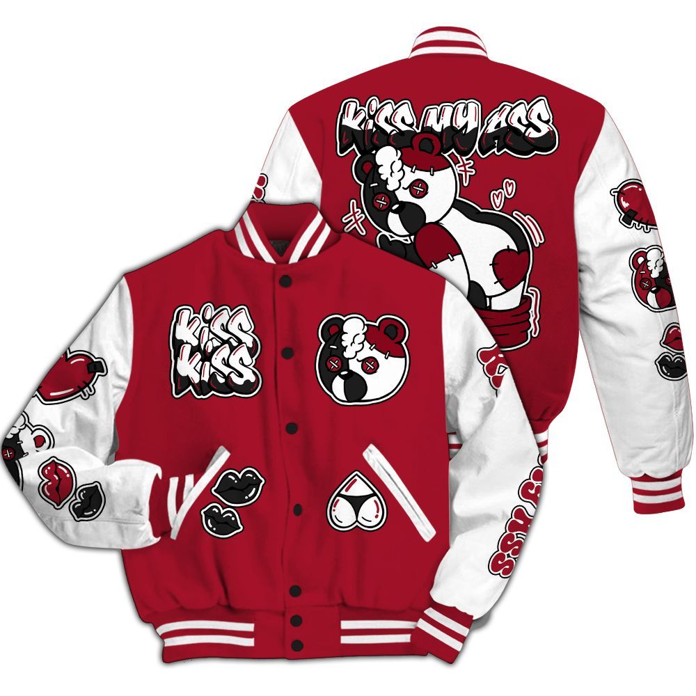 Varsity Jacket To Match High OG Black Toe Reimagined 1s - Kiss My Hugz All Over Print