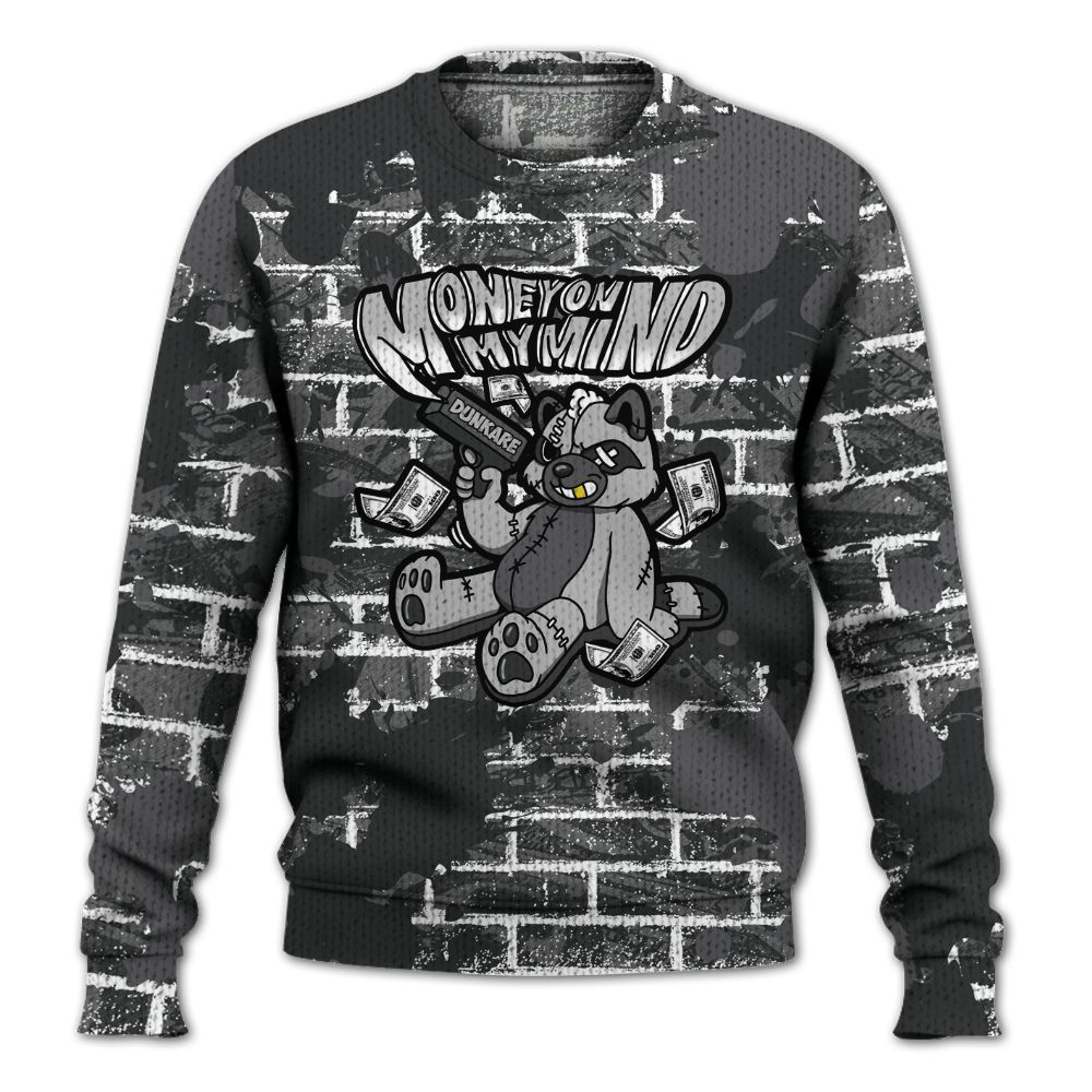 Knitted Sweater To Match White Thunder 4s - Money On My Mind Raccoon Brick