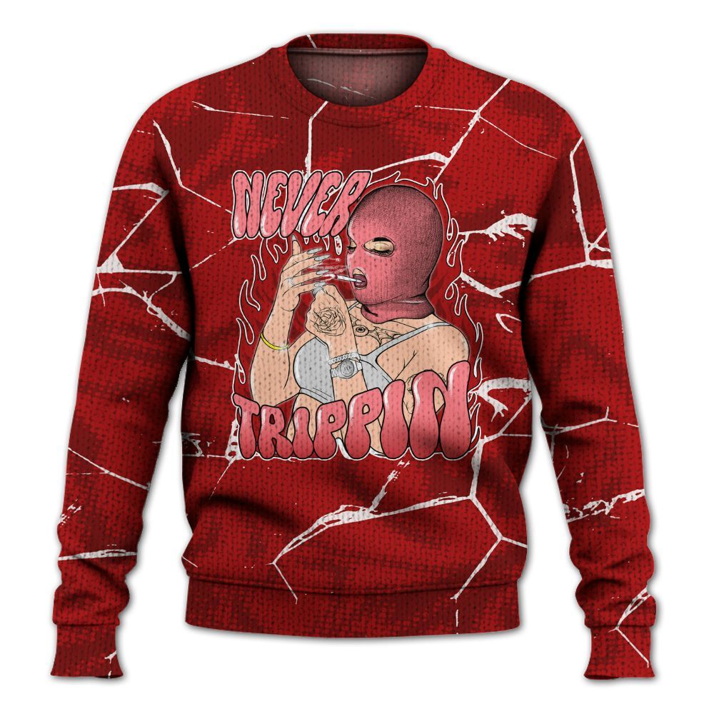 Knitted Sweater To Match Red Taxi 12s - Ne'er Trippin' Unique Crack