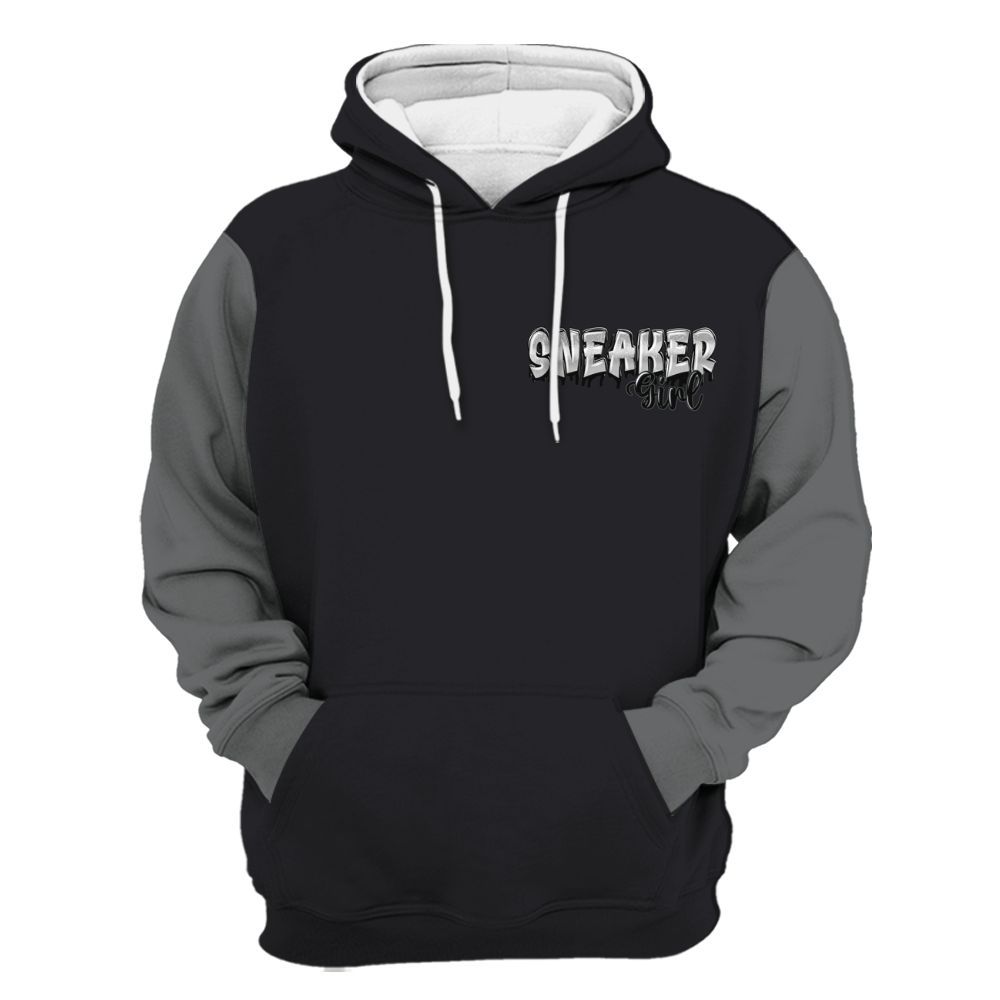 Hoodie To Match White Thunder 4s Varsity Jacket, Custom Name Sneaker Girl Money All Over Print