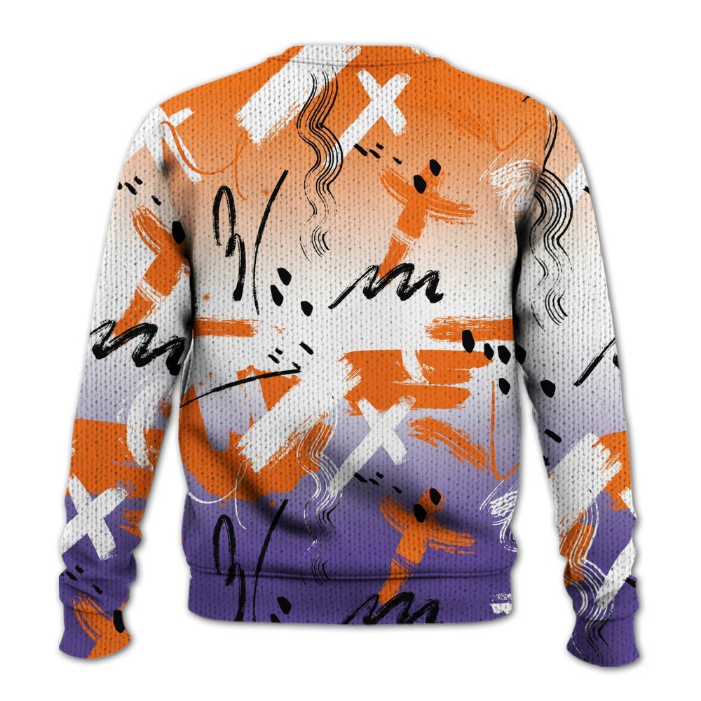 Knitted Sweater To Match Air Max Waffle SP Voltage Purple - Money Hustle Grind Pray