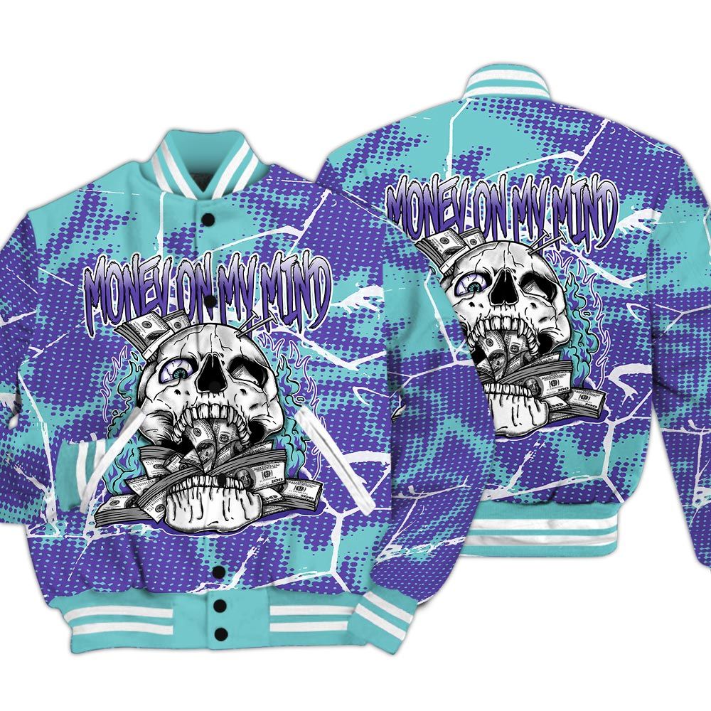 Varsity Jacket To Match Low Hornets 1s - MOMM Skeleton Crack Varsity Jacket Unisex