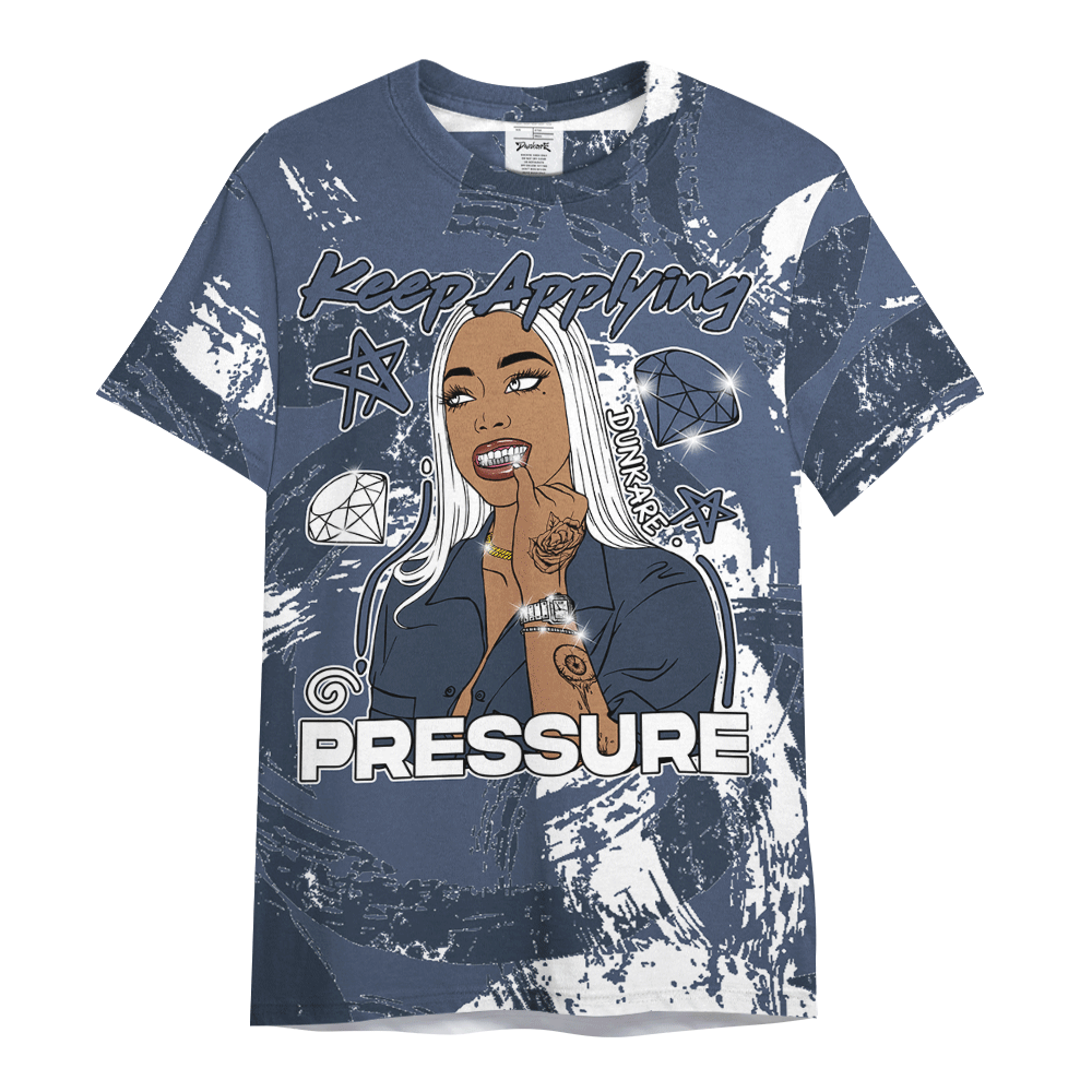 Shirt To Match Low Diffused Blue 11s - Pressures Unique Circle Paint Splash Graphic Shirt Unisex