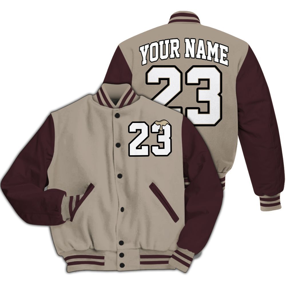 Varsity Jacket To Match AMM Retro Phantom 4s - Custom Name Number 23 Drip All Over Print