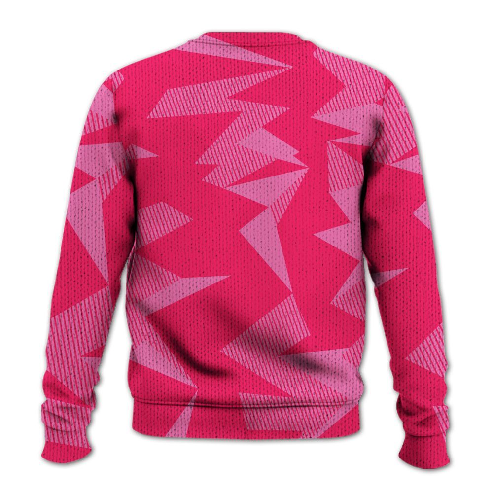 Knitted Sweater To Match Air VaporMax Plus Triple Pink - Geometric Camouflage Pattern