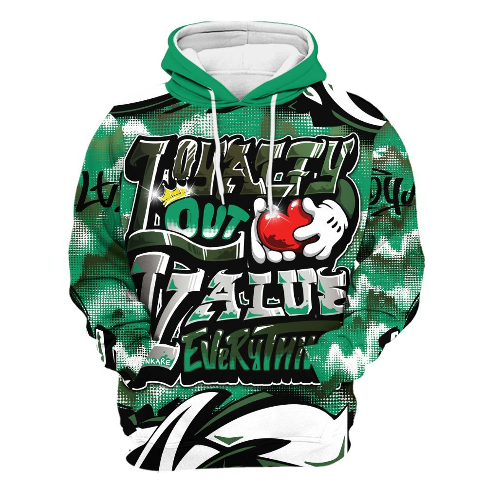 Hoodie To Match Foamposite Pro Pine Green 2025 - Loyalty Out Value Graffiti All Over Print