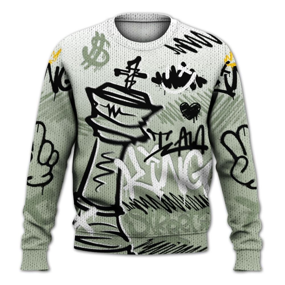 Knitted Sweater To Match Seafoam Sail 4s - Street King Chess Streetwear