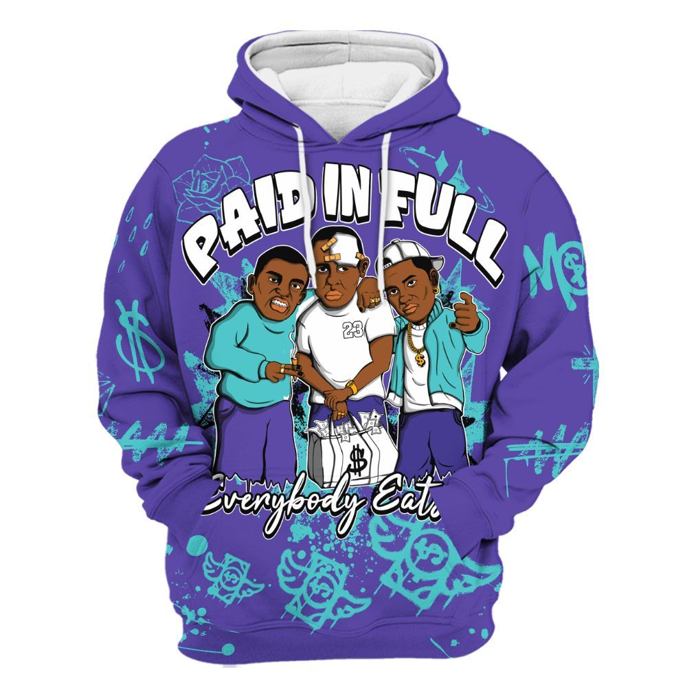 Hoodie To Match Low Hornets 1s - Everybody Paid In Full Crayon All Over Print