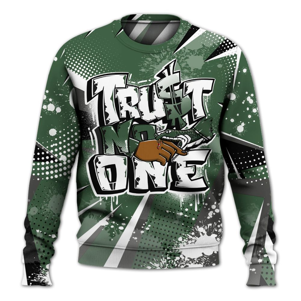 Sweatshirt To Match Dunk Low Skateboards Black - Poly Trust No One Dripping All Over Print