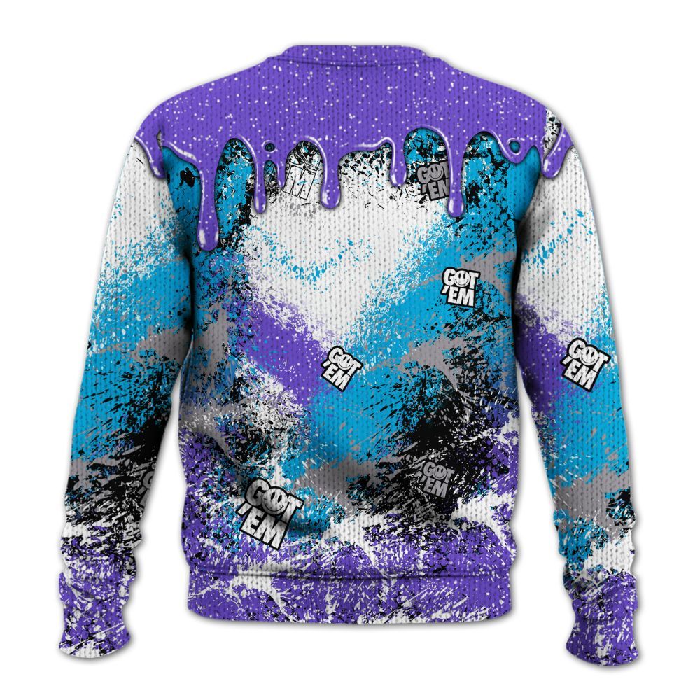 Sweater To Match Retro Aqua 8s - Dripping 23 Drip Graphic
