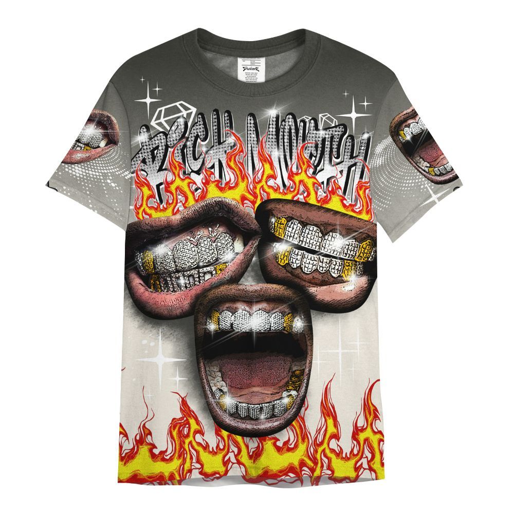 Shirt To Match Air Max Plus Moonlight Swarovski - Rich Mouth Fire Rap Retro 90s All Over Print