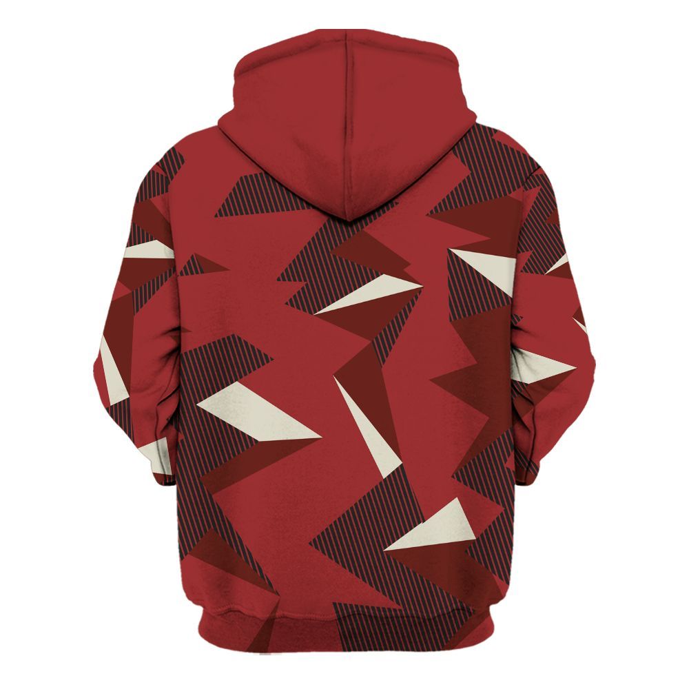 Hoodie To Match High 85 Bred 1s - Geometric Camouflage Pattern All Over Print