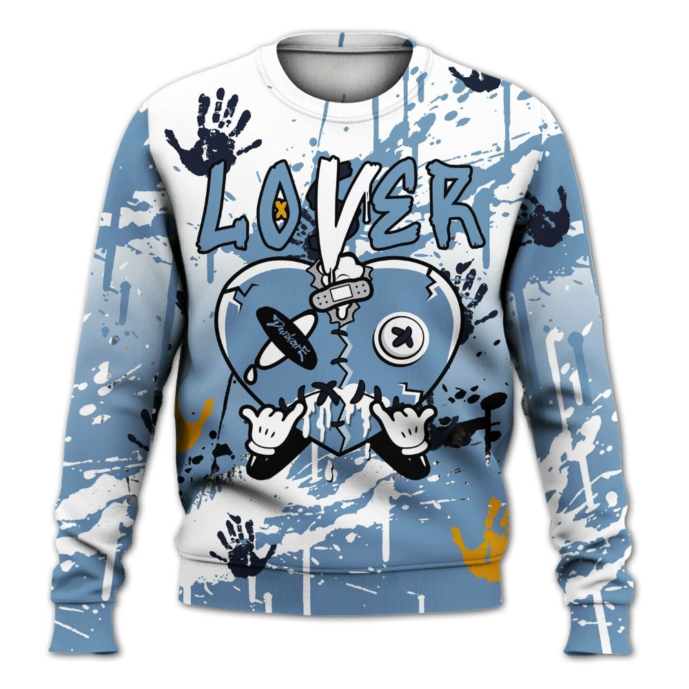 Sweatshirt To Match High OG First In Flight 1s - Loser Lover Drip Heart All Over Print