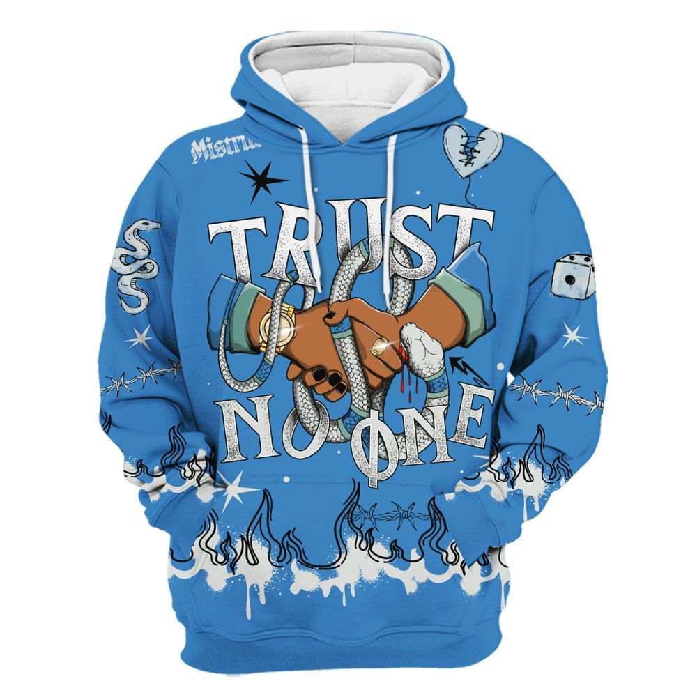 Hoodie To Match Low Carolina 17s - Trust No One Snake-Bite Doodle Crayon All Over Print