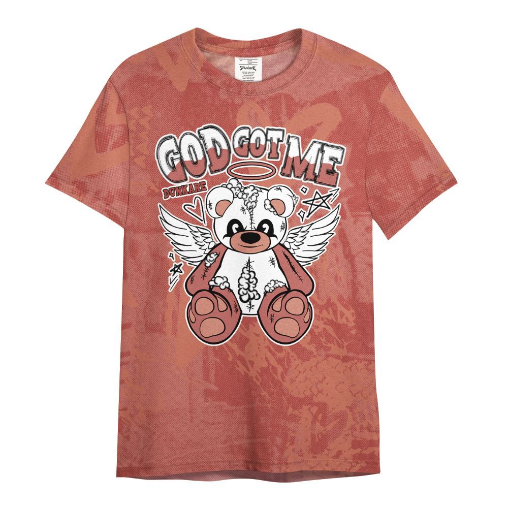 Shirt To Match Dune Red 13s - Gods Guides Me Bear Heart Grunge All Over Print