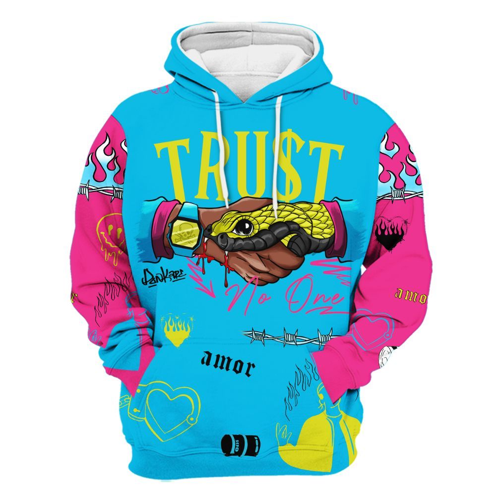 Hoodie To Match Tokyo Nights Stewie 3s - Snake Trust No One All Over Print