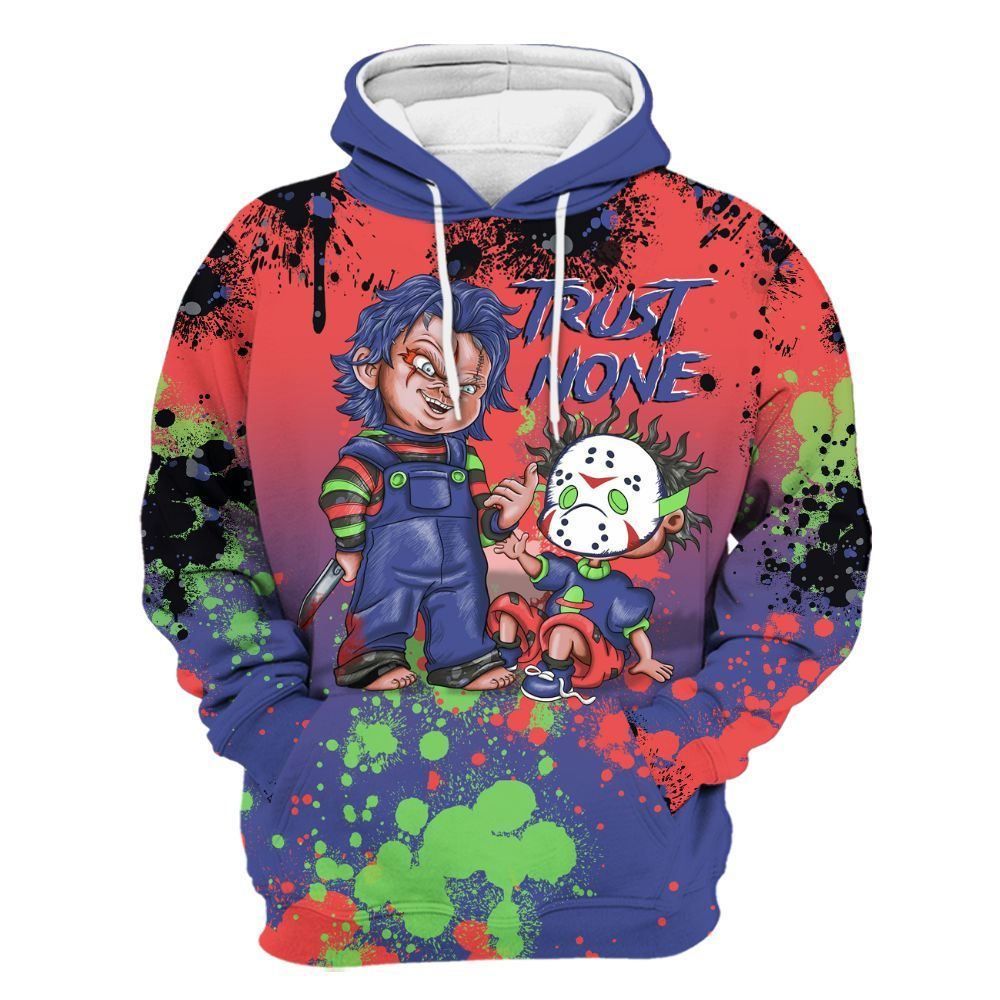 Hoodie To Match KD 4 Nerf - Trust No One Scary All Over Print