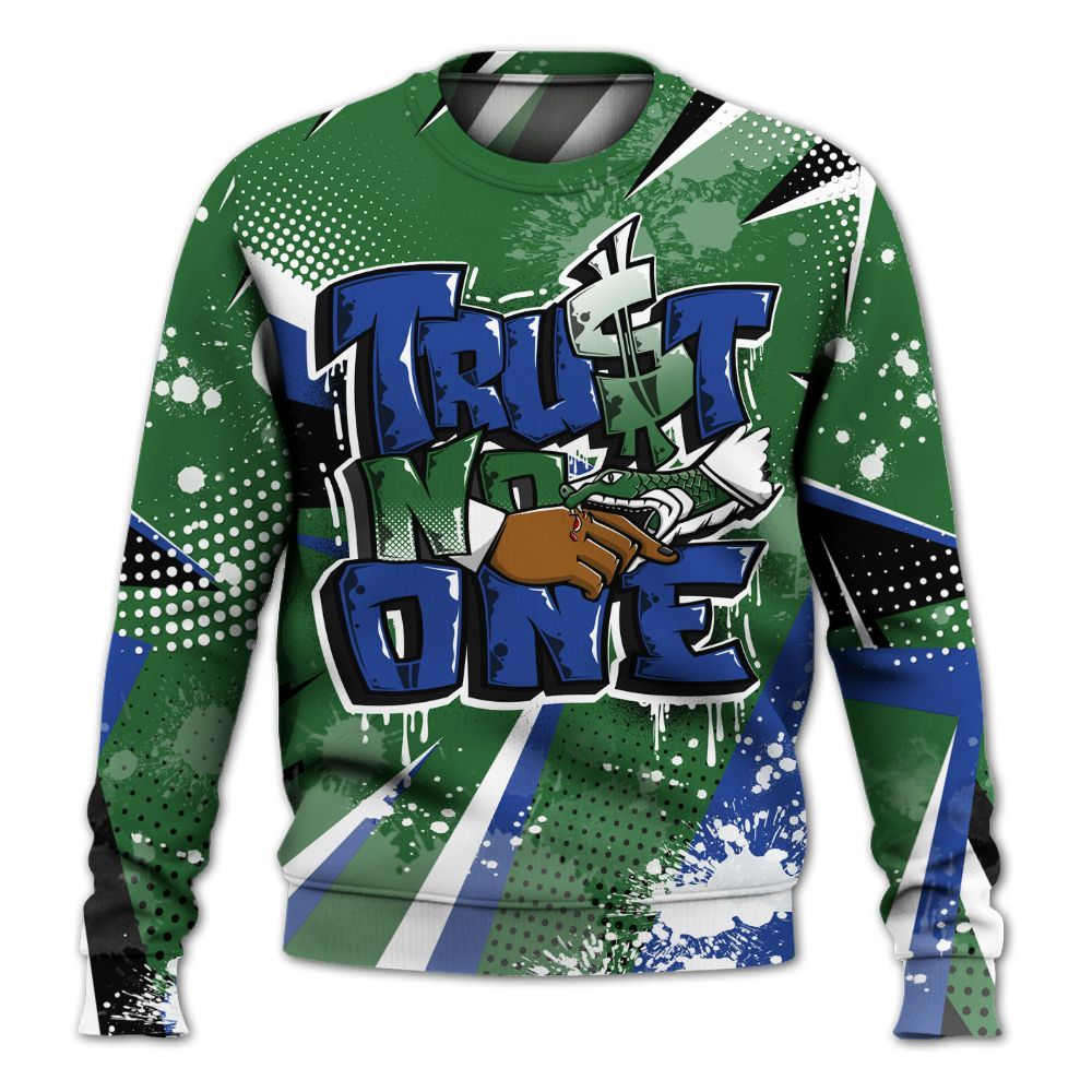 Sweatshirt To Match Dunk Low Tennis Classic - Poly Trust No One Dripping All Over Print