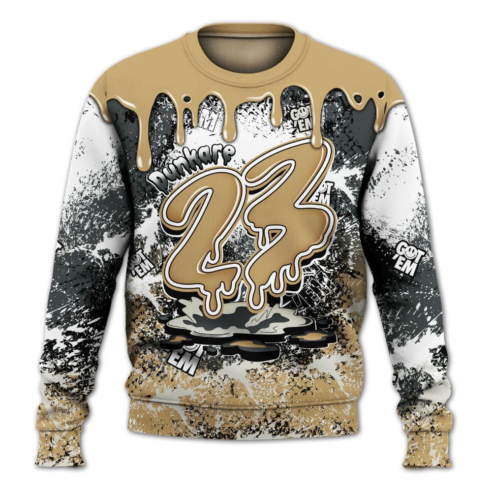 Sweatshirt To Match Black LD 1000 - Dripping 23 Drip All Over Print