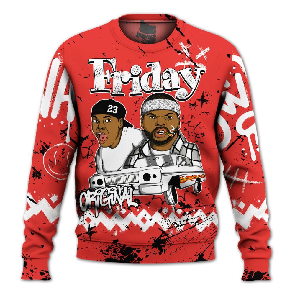 Sweatshirt To Match Vomero 5 Bright Crimson - Friday Sneaker Crayon All Over Print