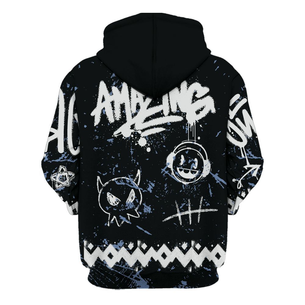 Hoodie To Match Mid Space Jam 1s - Friday Sneaker Crayon All Over Print