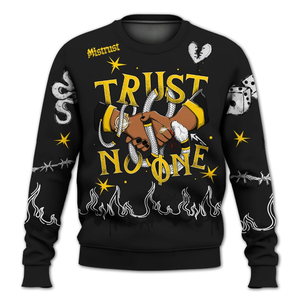 Sweatshirt To Match Corteiz Air Max 95 Tour Yellow - Trust No One Snake-Bite Doodle Crayon All Over Print