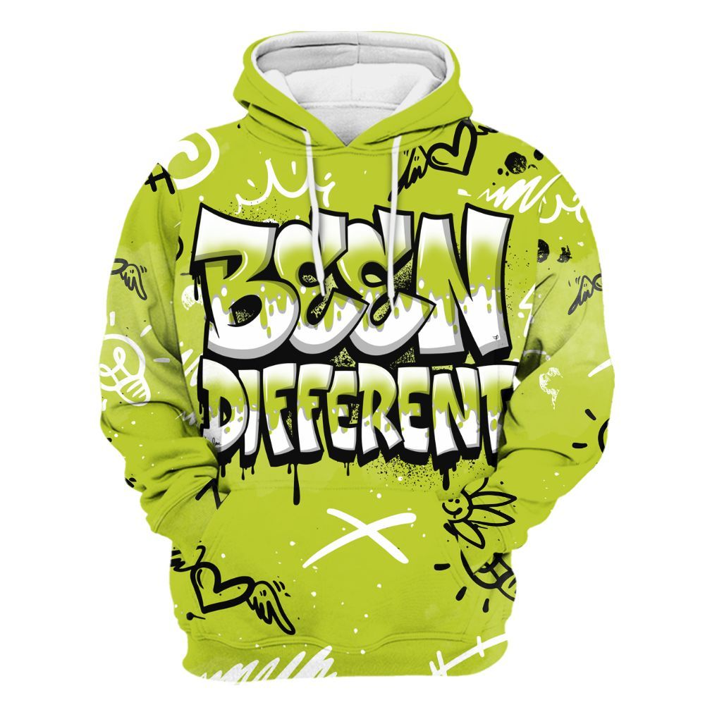 Hoodie To Match Bright Cactus 13s - Drip Built Di2ferent All Over Print